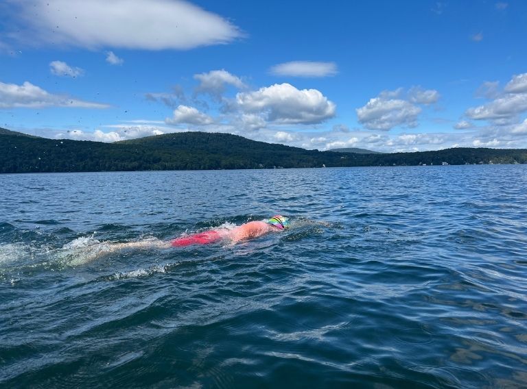 Open water swim training